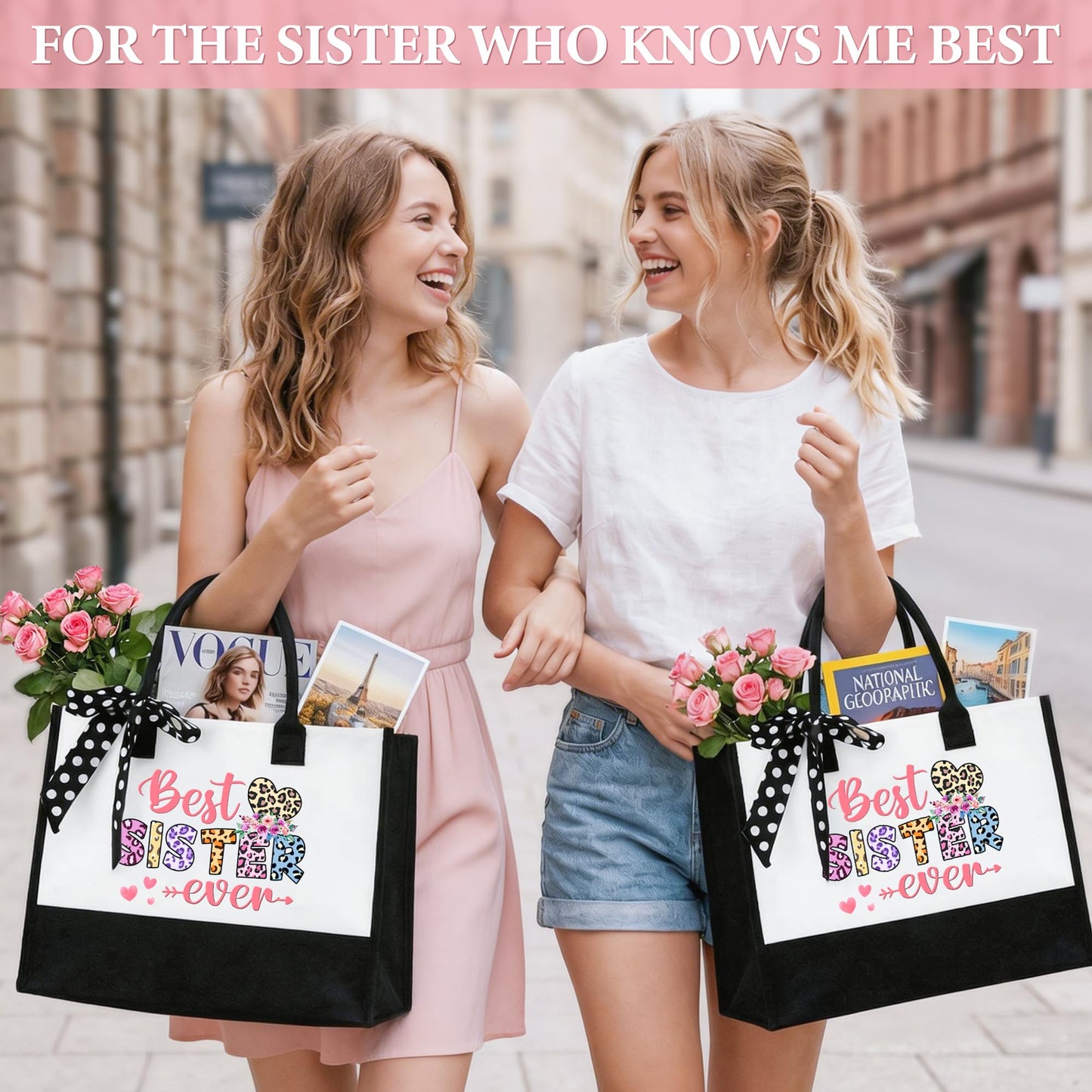 Sisters Gifts from Sister Birthday Gifts for Sisters Adult Funny Gift Ideas for Best Sister Ever Meaningful Gift for Siblings Cool Little Sis Present Set for Women Older Younger Sis Who Has Everything
