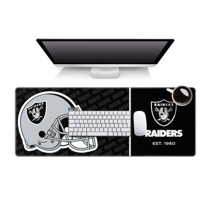 YouTheFan NFL Officially-Licensed Logo Series Desk Pad SMU - Water and Stain Resistant, Heavy-Duty Non-Slip Rubber Backing - fits Under Mouse, Computer and Keyboard