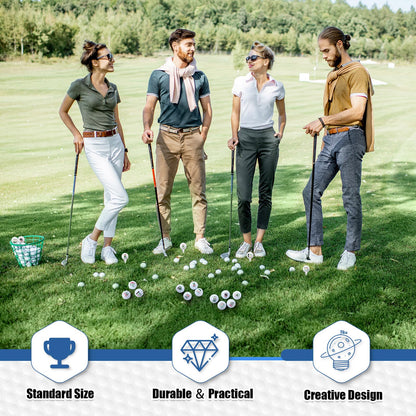 MiniInflat 18 Pcs Funny Golf Balls Gifts Set 12 Humor Golf Balls and 6 Tees for Men Women Coworkers Employees Golfers Birthday Retirement