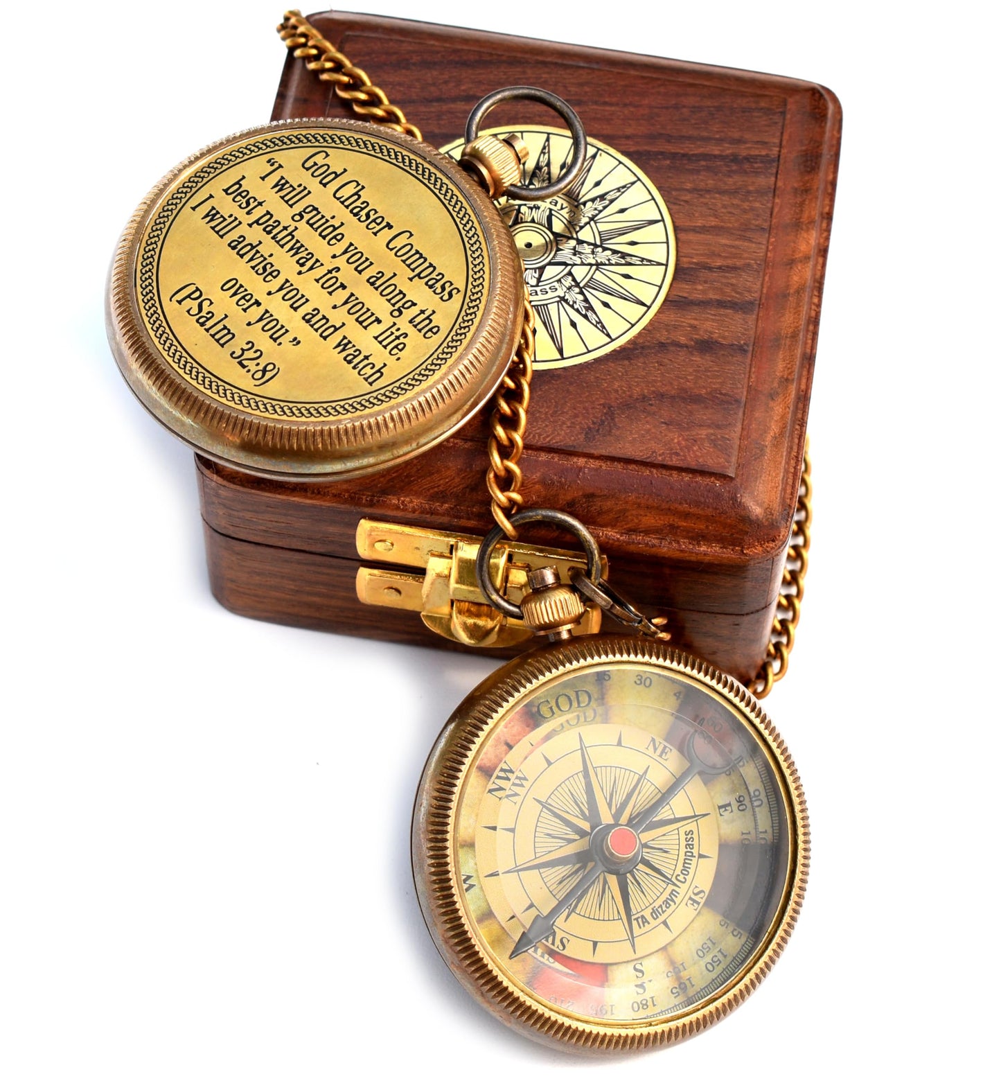 Be Strong and Courageous, Joshua 1:9, Solid Brass Directional Engraved Compass, Baptism Gifts for Boys Girls, First Communion, Christian Gifts for Men, First Confirmation Gifts for Boys
