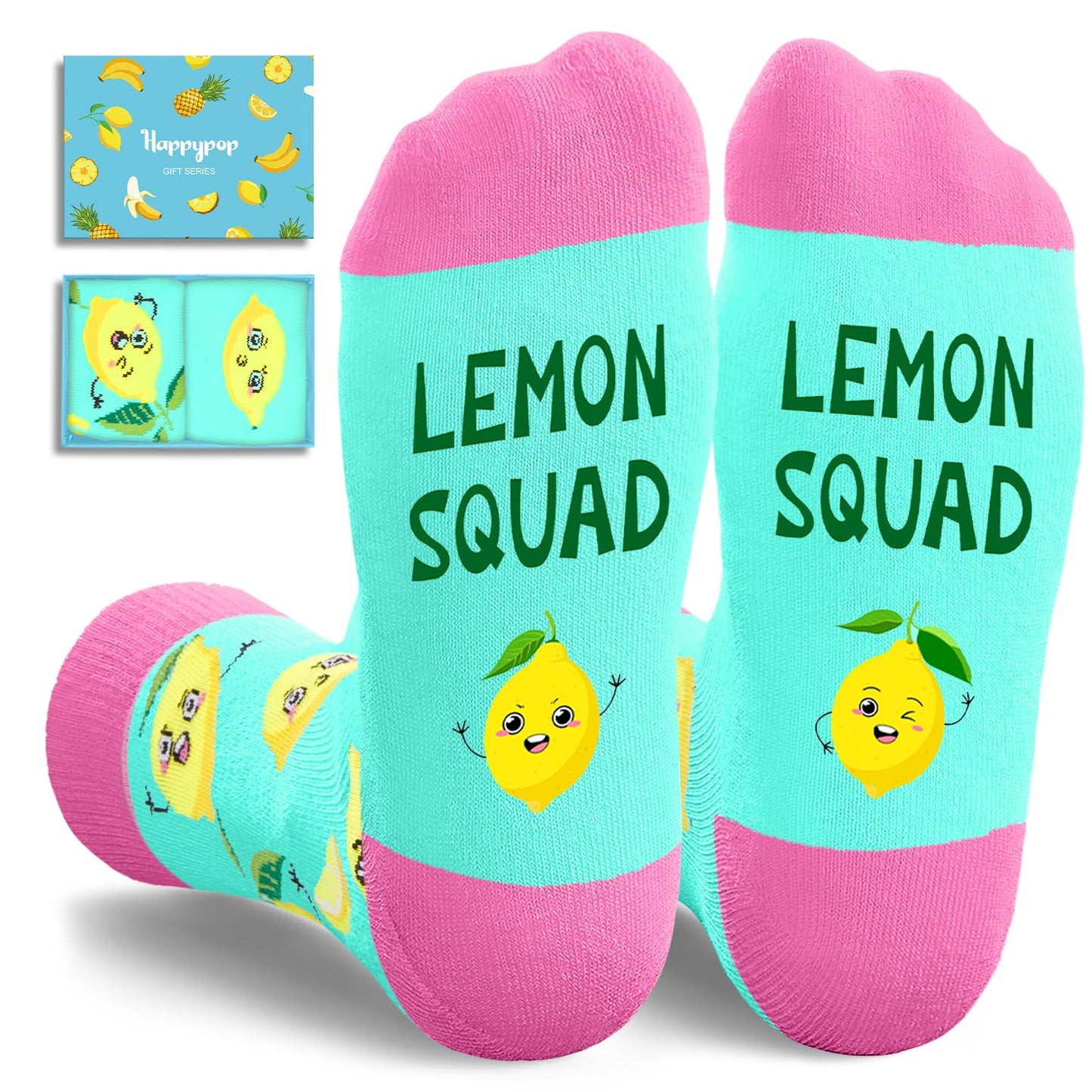 HAPPYPOP Funny Fruit Gifts - Avocado Pineapple Banana Strawberry Socks for Women Men