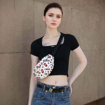 WCGXKO Dr. P Crossbody Waist Pack Favourite Drink Gift Dropkick Pepper Gift Soda Social Club Merch (Dr.p Pack)