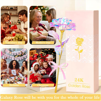 Befinr Mothers Day Rose Gifts for Mom, Women Mom Gifts for Brithday, Galaxy Glass Rose Forever Preserved Flowers Eternal Crystal Roses Mother's Rose Gifts for Grandma Daughter Wife Girlfriend