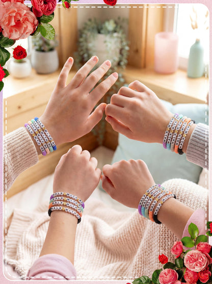 Kenning 30 Pcs Lds Easter Gifts Mormon Bracelets Bulk 2026 Walk with Me Clay Beaded Bracelets Youth Theme Gifts Church Christian Faith Baptism Gift for Men Women(Morandi)