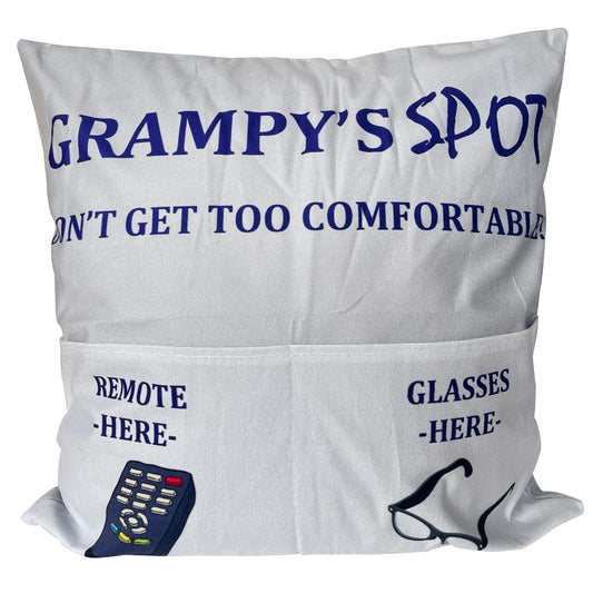 Gifts for Grampy Grandpa Gifts, 2-Pocket 2-Sided Grampy Pillow Covers 18x18 Inch, Father’s Day Birthday Christmas Stocking Stuffers Thanksgiving Day Gifts