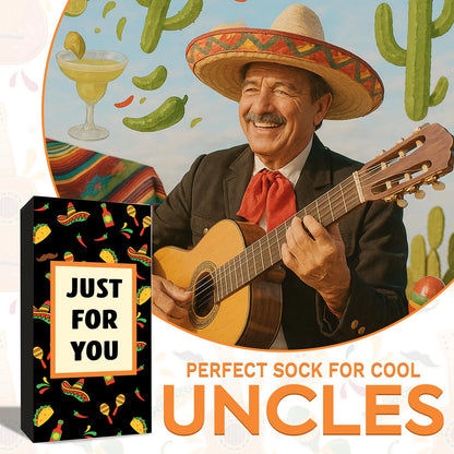 ZAGKOO Fathers Day Gift for Papa Dad Uncle Grandpa Brother Nephew - Nacho Sock for Men, Mothers Day Gifts for Mom Daughter