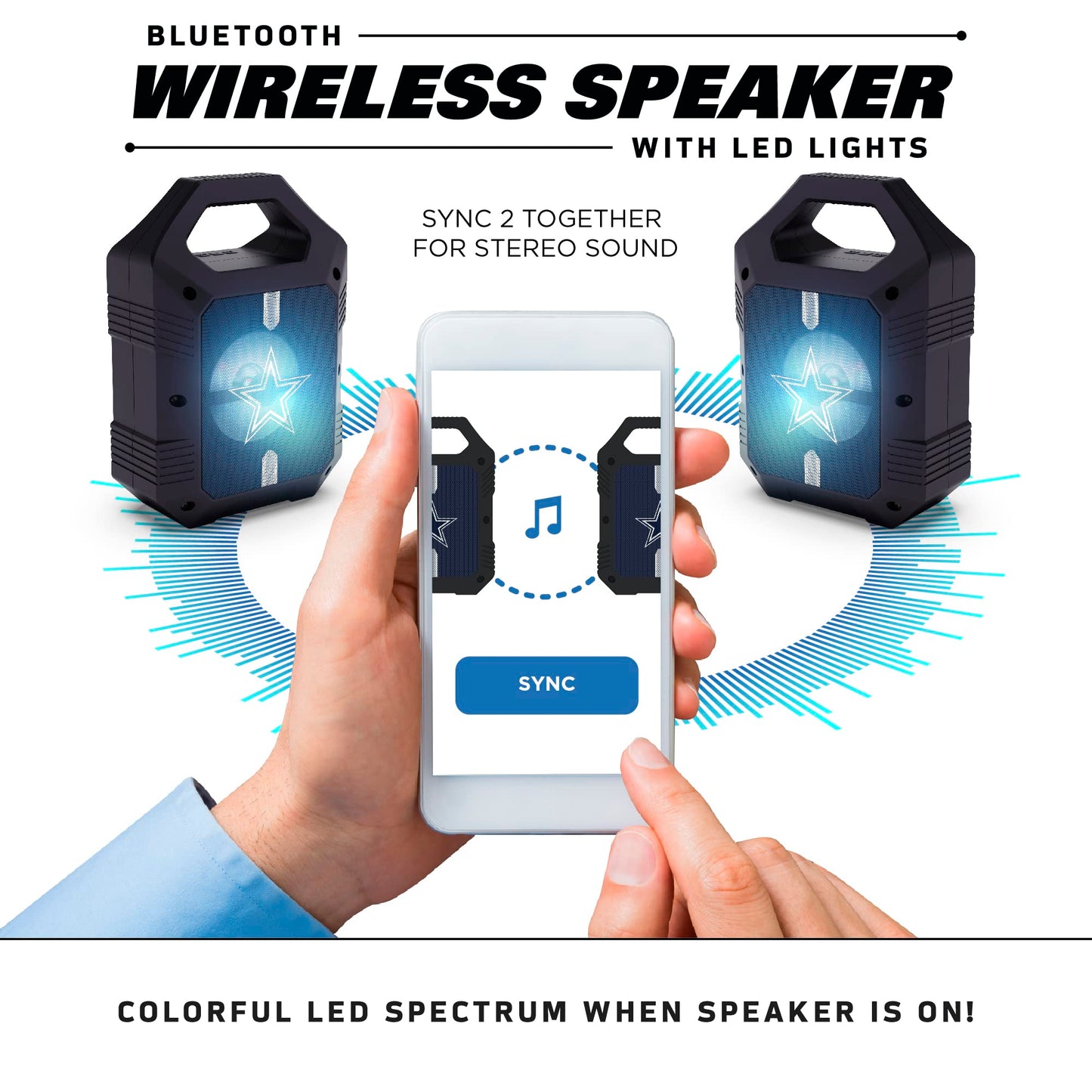 SOAR NFL Unisex ShockBox XL Wireless Bluetooth Speaker