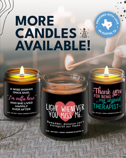 Long Distance Relationship Candle, Long Distance Relationship Gifts for Him, Thoughtful Gifts for Girlfriend or Boyfriend, Presents for Best Friend, Birthday, Christmas, Gift-Ready