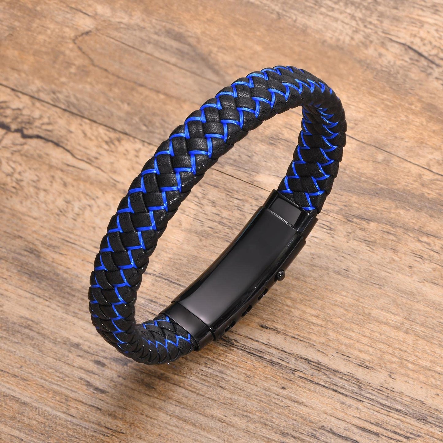 VNOX Men's Inspirational Mantra Engarved Handmade Braided Leather Adjustable Cuff Bangle Bracelet Encouragement Motivational Gift for Men