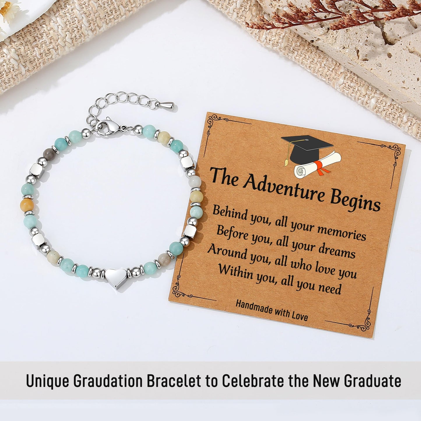 TONY & SANDY 2026 Graduation Gifts for Her, Graduation Bracelets for Women Girls Middle High School College Graduates