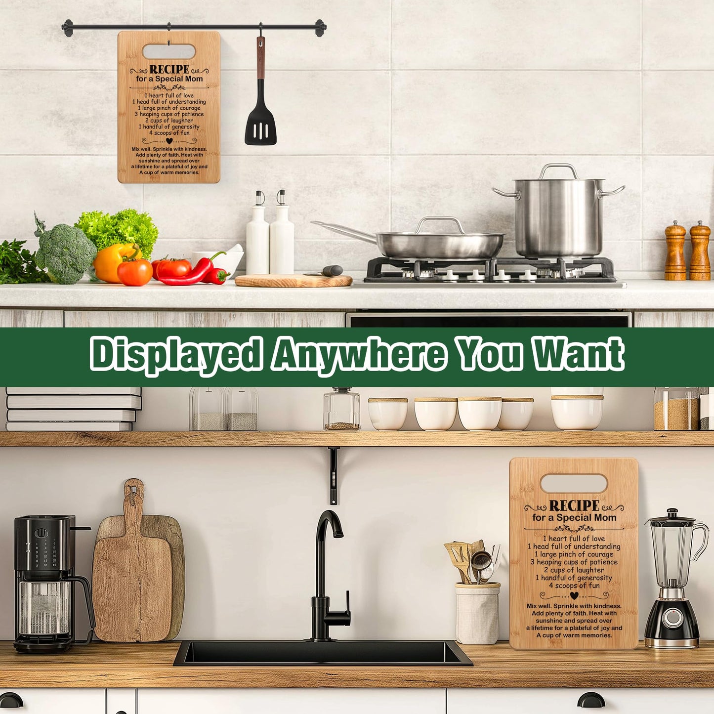 Mom Gifts from Daughter Son Mothers Day, Mother Cutting Board Gift, Cute Mom Gifts from Daughter Son, Birthday Gifts for Mom, Mom Gift for Valentines Day