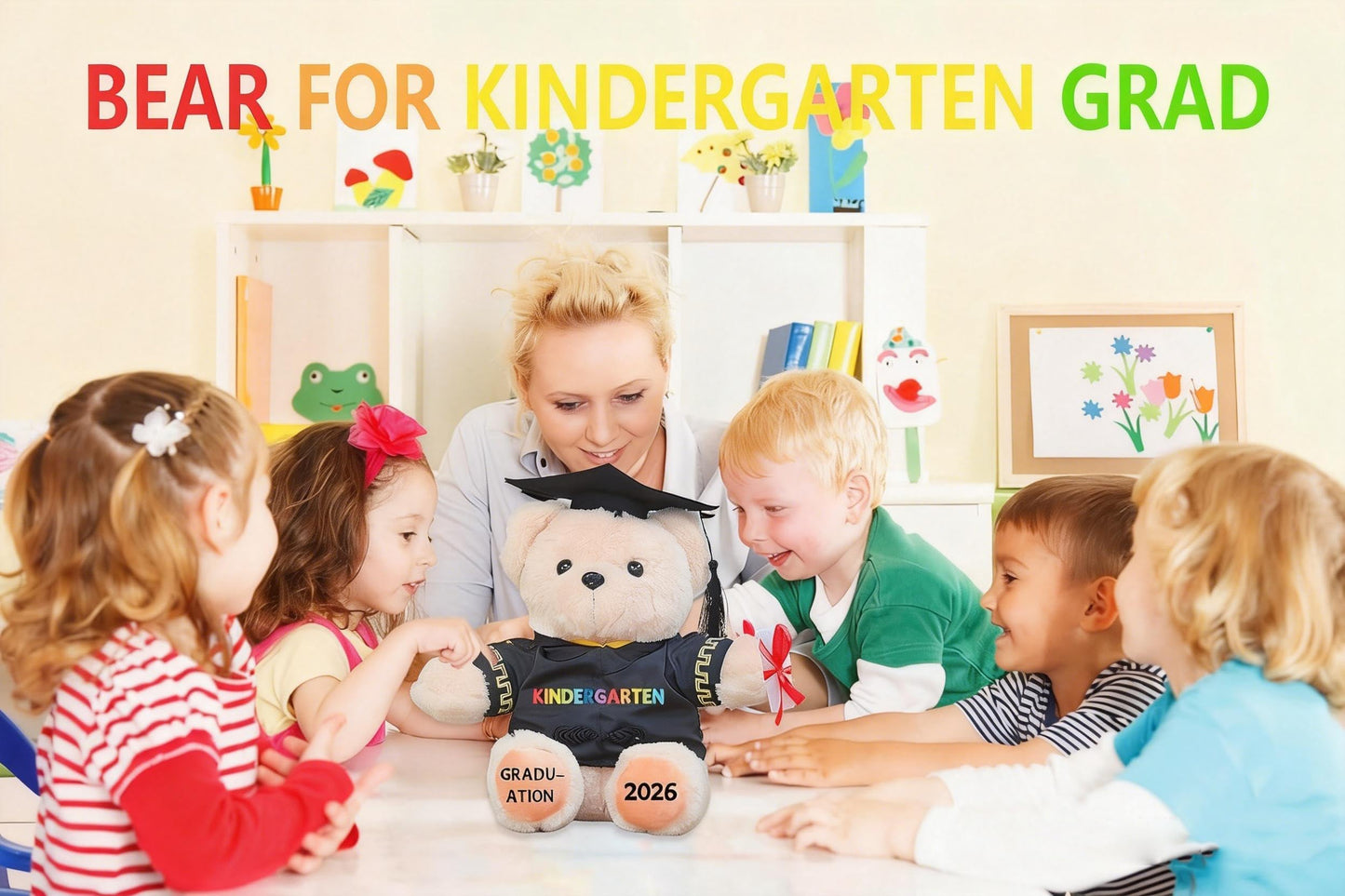 Kindergarten Graduation Gifts for Kids Boys Girls, Bear for Kindergarte Grad Decorations 2026, Kindergarten Graduation Party Supplies Gifts WOX