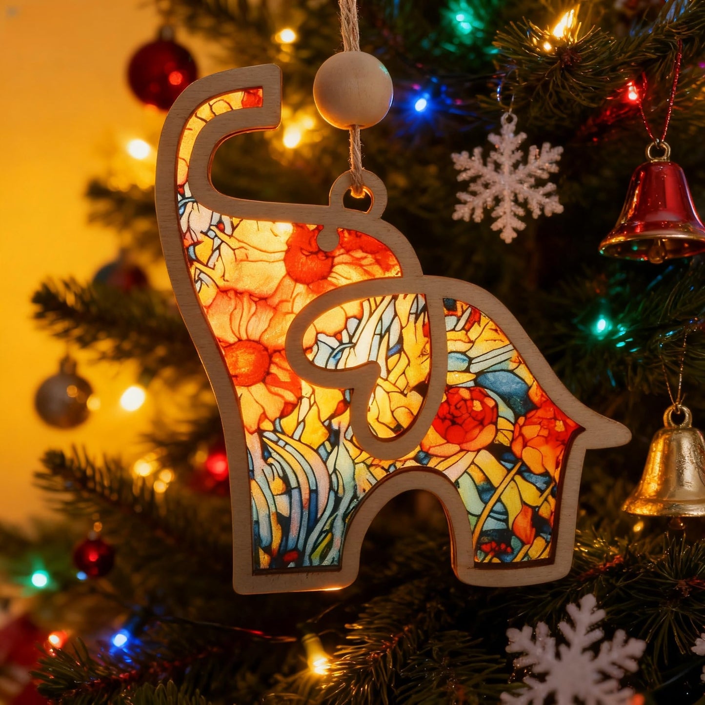 Friendship Elephant Ornament with Story Card - Suncatcher Birthday & Holidays Gifts for Women friends ,Best Friend & Sister Special Bond Decor Unique Mother’s Day gift for friends