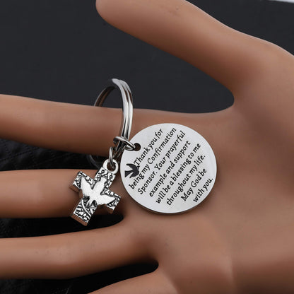 TIIMG Confirmation Sponsor Keychain Thank You for Sponsor