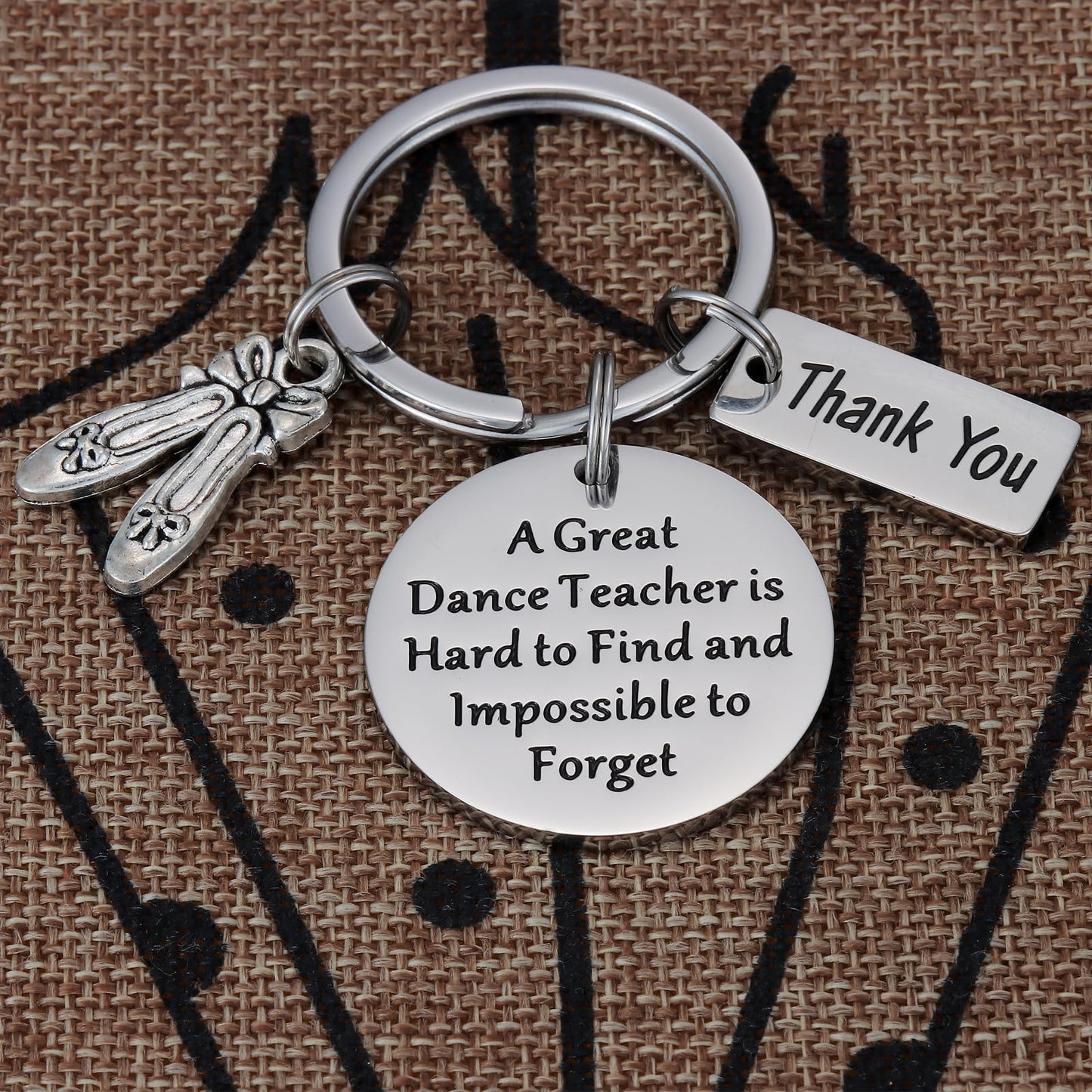 Kivosliviz Dance Teacher Gift Keychain for Women Man - Jewelry for Best Instructors