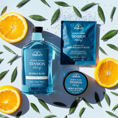 Village Naturals Therapy 3-Piece Tension Relaxing Wellness Spa Gift Set, Cedar Citrus Scent