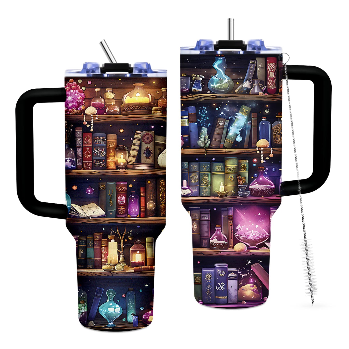 Book Lovers Gifts 40oz Tumbler with Handle and Straw, Book Tumbler for Friend, Bookish Gifts for Women Readers Librarian, Book Accessories Stainless Steel Travel Mug 1 Pcs