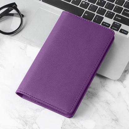 MaxGear Business Card Organizer Book, Holds 240 Cards, Portable PU Leather Business Card Holder with Clear Sleeves, Professional Card Binder for Office, Meetings, Networking, Purple
