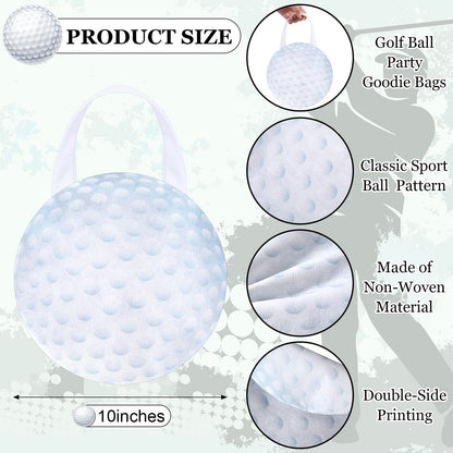 Shihanee 24 Pcs Golf Party Favor Bags Ball Themed Gift Bag Golf Treat Bag Non Woven Goodie Candy Handbag for Sport Game Party Favor