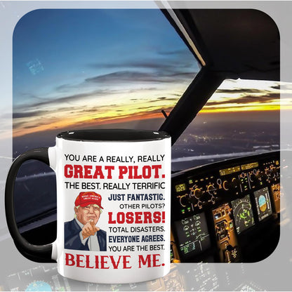 Pilot Coffee Mug 11oz, Pilot gifts for men, Pilot Gifts Idea for Birthday, Father's Day, Christmas Gifts, Pilot Gifts Aviation Men, Funny Airplane Gifts Men, Pilot Ceramic Mug