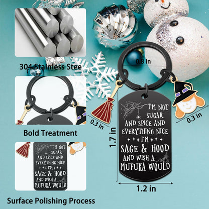 Aisity Witchy Gifts for Women Witch Stuff Mothers Day Gifts for Women Witchy Keychain Witchcraft Lovers Gift Boo Basket Gift Cool Ideas Witch Accessories Wicked for Mothers Day