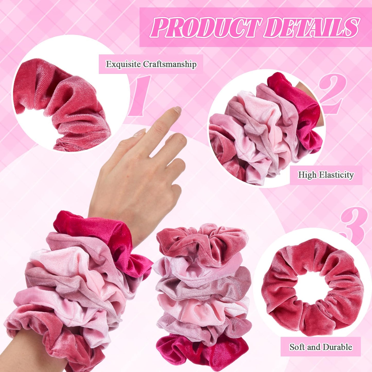 Landical Galentine's Day Gift Include Velvet Hair Scrunchies Plush Socks Bracelets Greeting Cards Gift Bags for Girls Women Galentine's Day Girl's Night Bachelorette Party Supplies