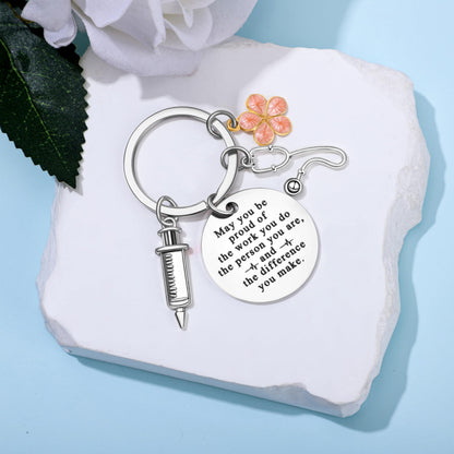 Nurse Gifts Nurses Week Gift Nurse Appreciation Gifts for Women Gift for Nurses Canvas Tote Bag Keychain