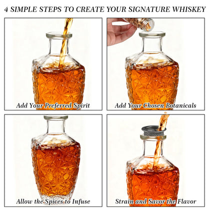 Alcohol Infusion Kit with 12 Natural Flavors for Whiskey, Gin, Tequila, Vodka & Cocktails, DIY Your Own Flavored Spirits, Unique Gifts for Men, Husband, Dad -Birthday, Anniversary