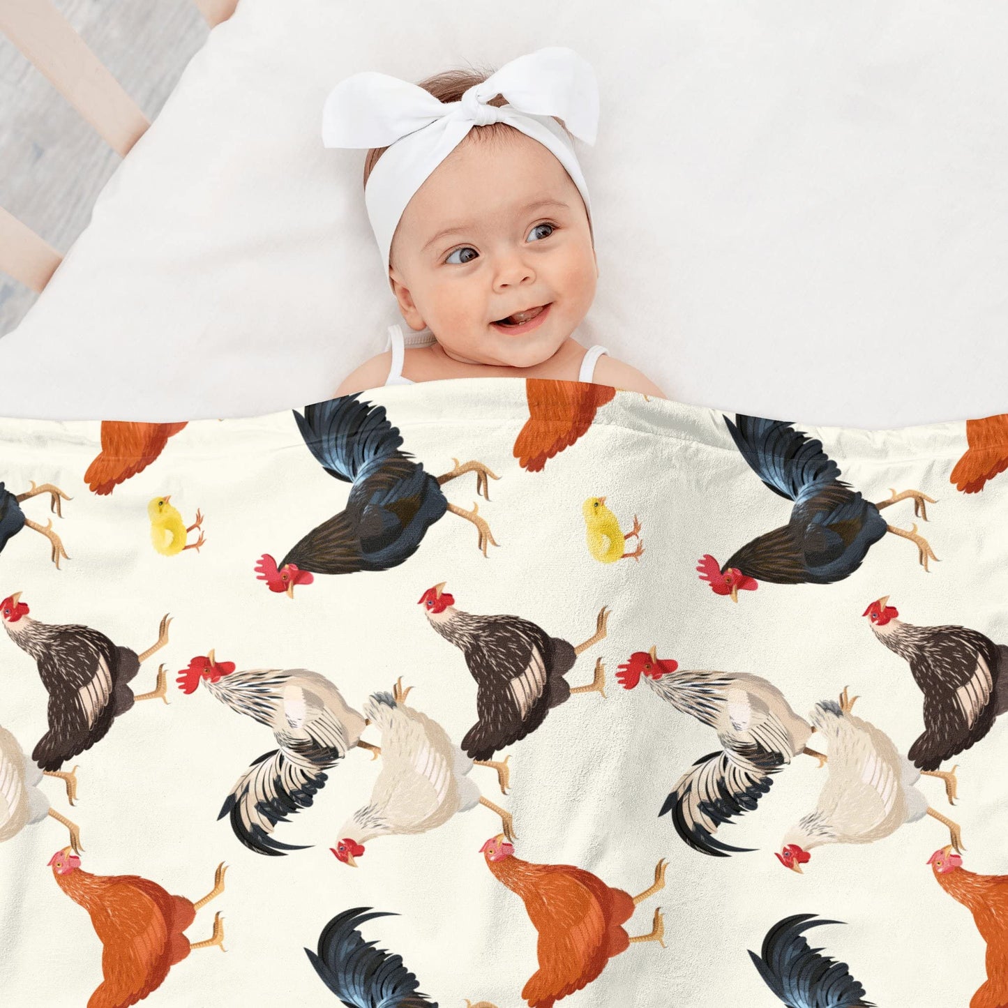 Chicken Gifts for Women, Cute Chicken Blanket for Adults, Soft Fuzzy Plush Throw Mom Blanket, Chickens Decor with Rooster Design, Gifts for Mothers Day White Elephant, 50 x 60 Inches