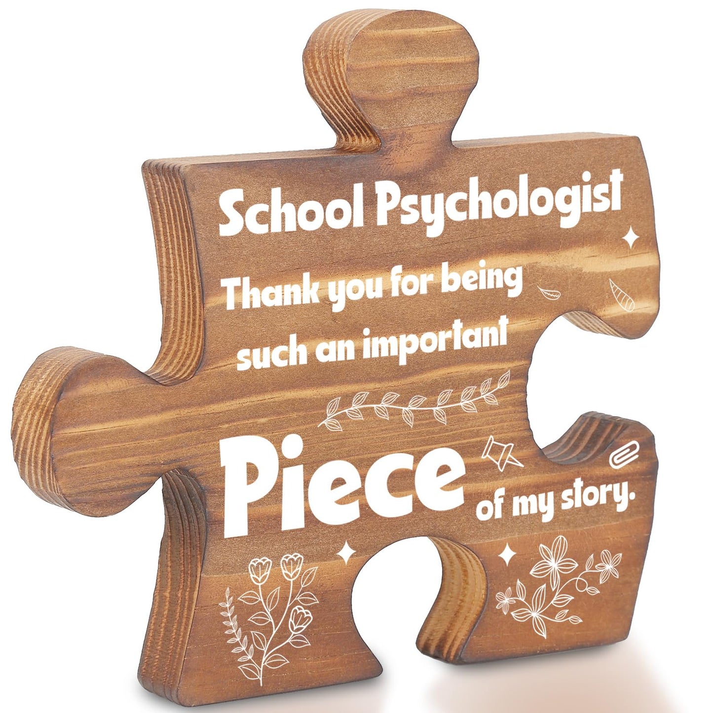 School Psychologist Plaque Sign from Student, Thank You Gift for Psychologist Appreciation Week, Retirement, End of School Year, Graduation, Sentimental Office Keepsake for Women Men EE012