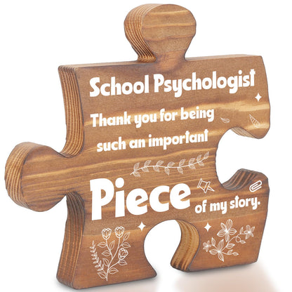 School Psychologist Plaque Sign from Student, Thank You Gift for Psychologist Appreciation Week, Retirement, End of School Year, Graduation, Sentimental Office Keepsake for Women Men EE012