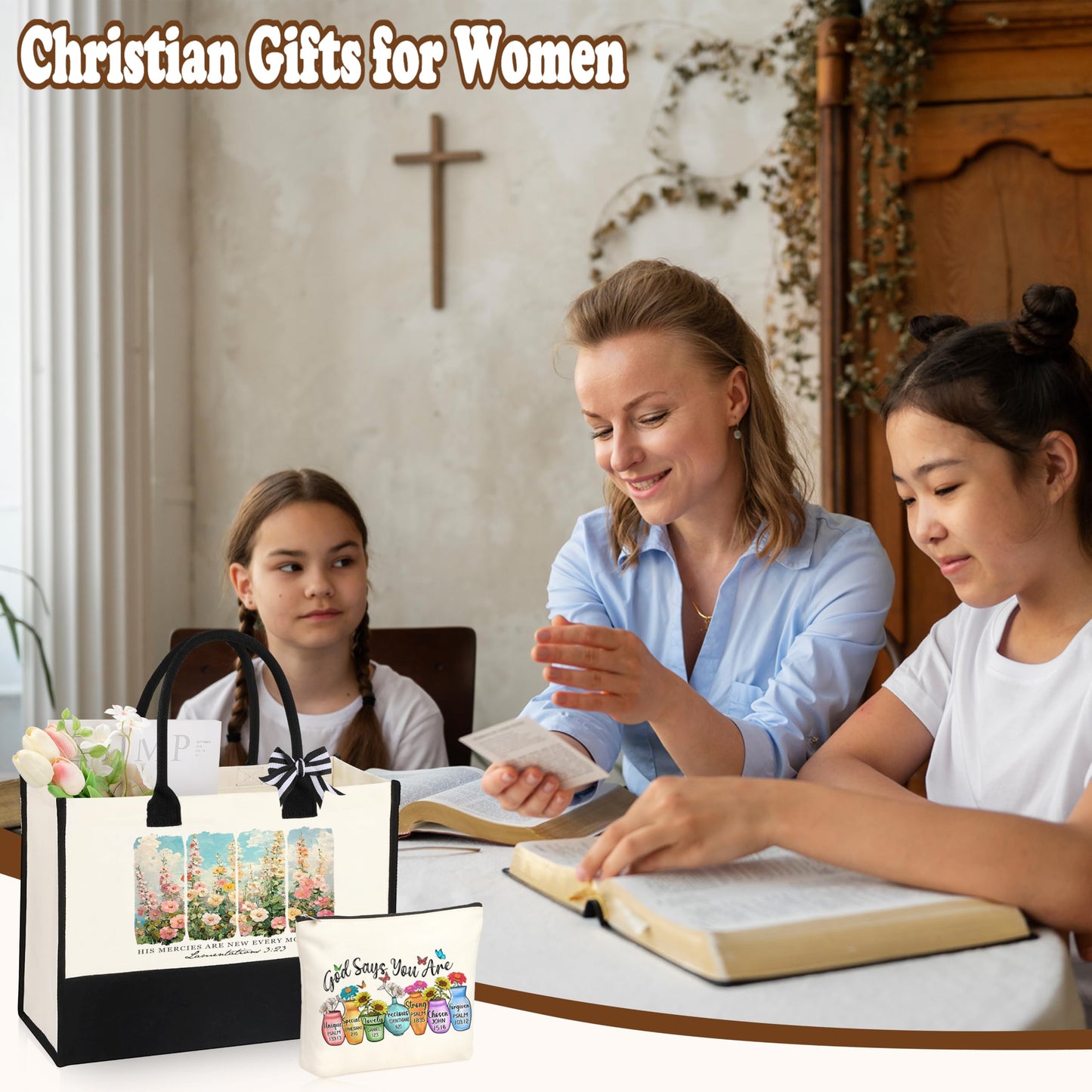 Christian Religious Gifts for Women, Christmas Birthday Gifts for Women Best Friend Sister Mom, Friendship Valentines Mothers Day Easter Ideas Present Basket of 6