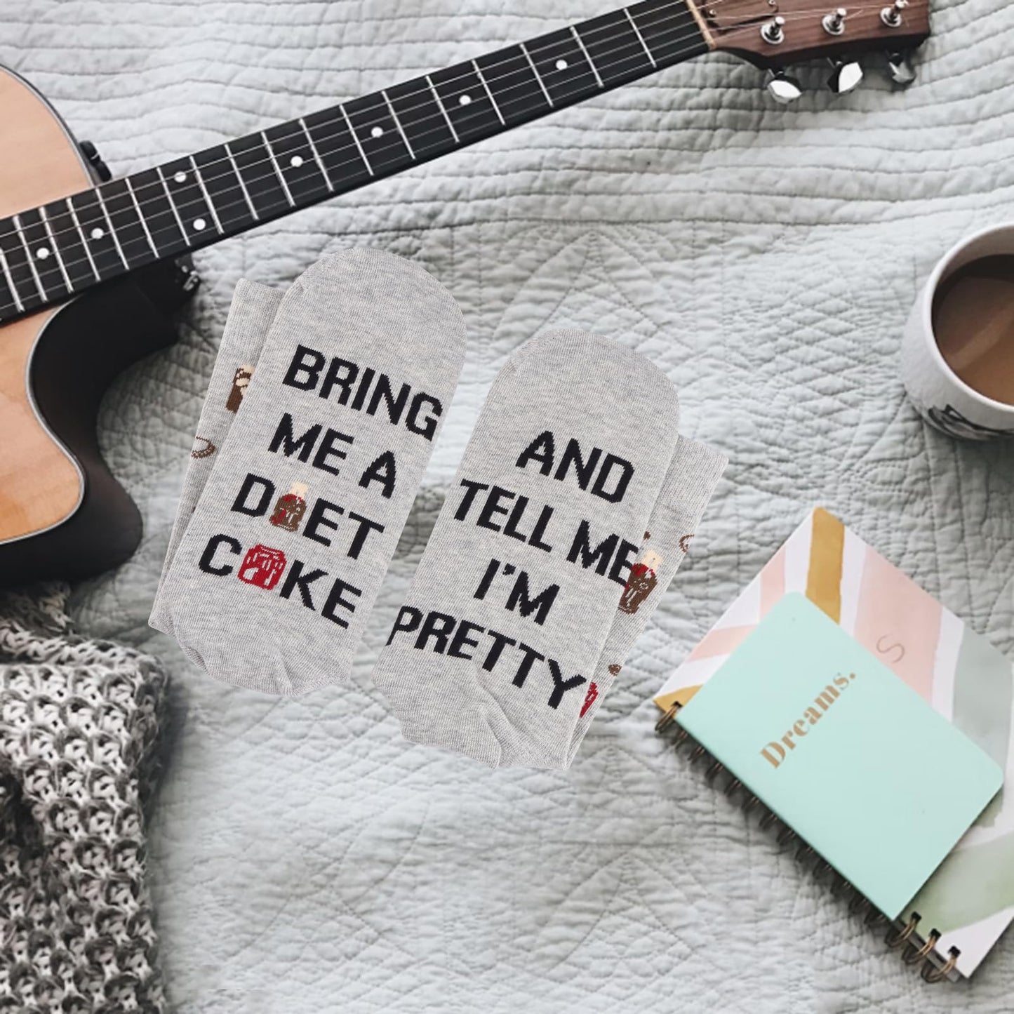 TSOTMO Drinking Gift Drinks Merch Novelty Socks Soda Gift for Soda Drinker Drinks Lovers Caffeine Free