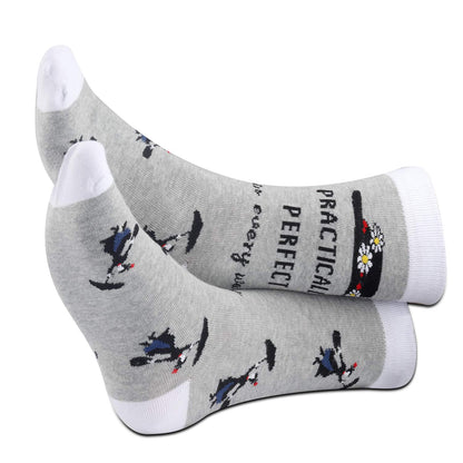 TSOTMO 2 Pairs Inspire Gift Practically Musical Socks For Lovers of Stage Play Novelty Crew Socks