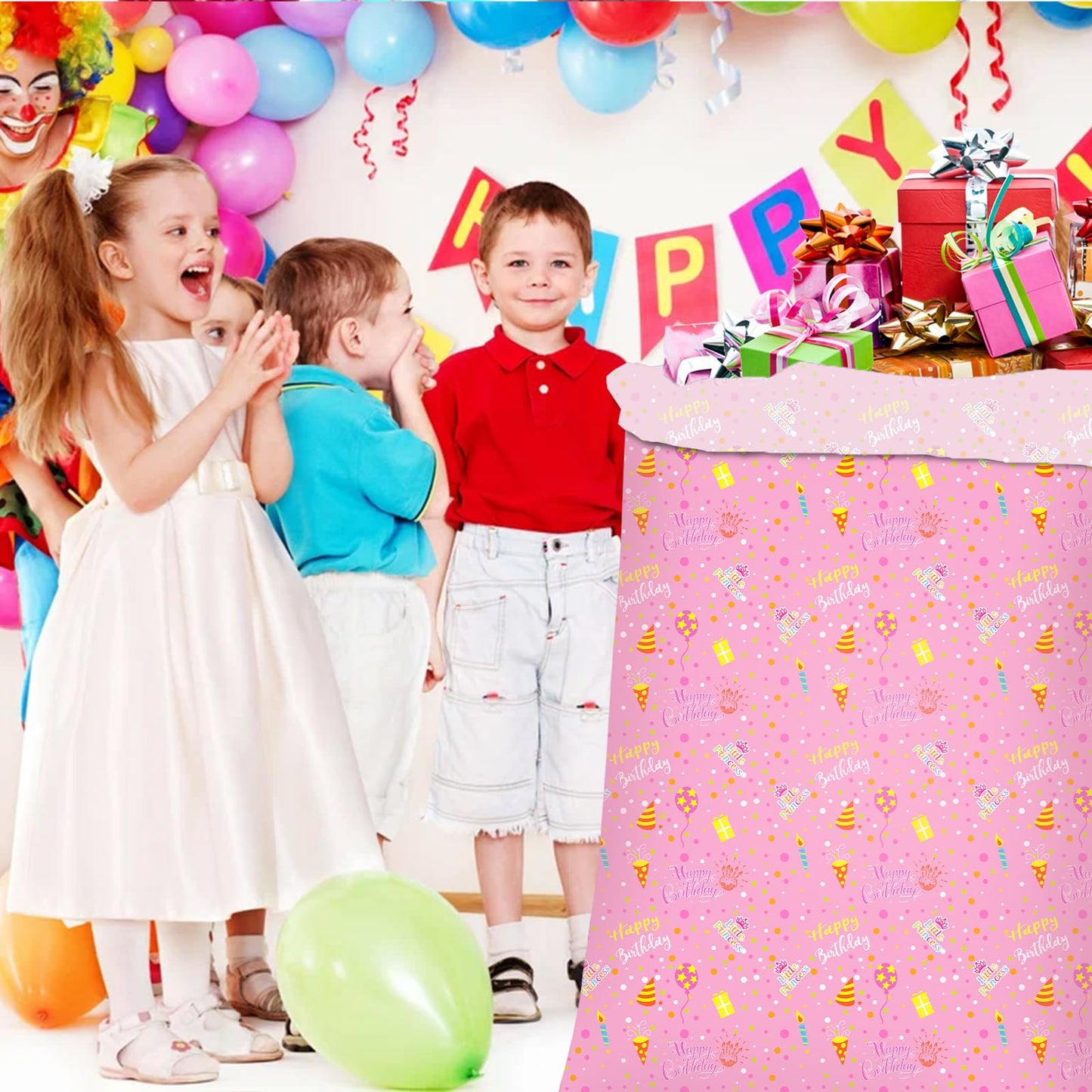 2 Pcs Large Gift Bags Oversized Plastic Storage Bags 48"x 36" with 2 Pcs Pull Bows for Huge Big Birthday Gift Presents Wrapping, Kids Bike Gift Bags, Birthdays, Parties, New Parents Baby Showers