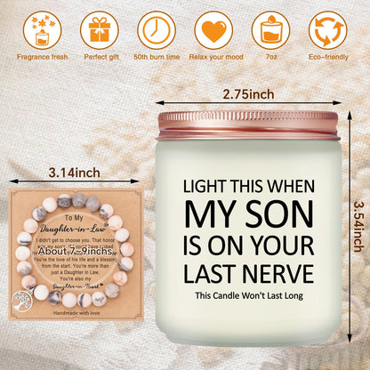 Gifts for Daughter in Law - Mothers Day Christmas Birthday Gifts for Daughter in Law from Mother in Laws - Lavender Scented Candle