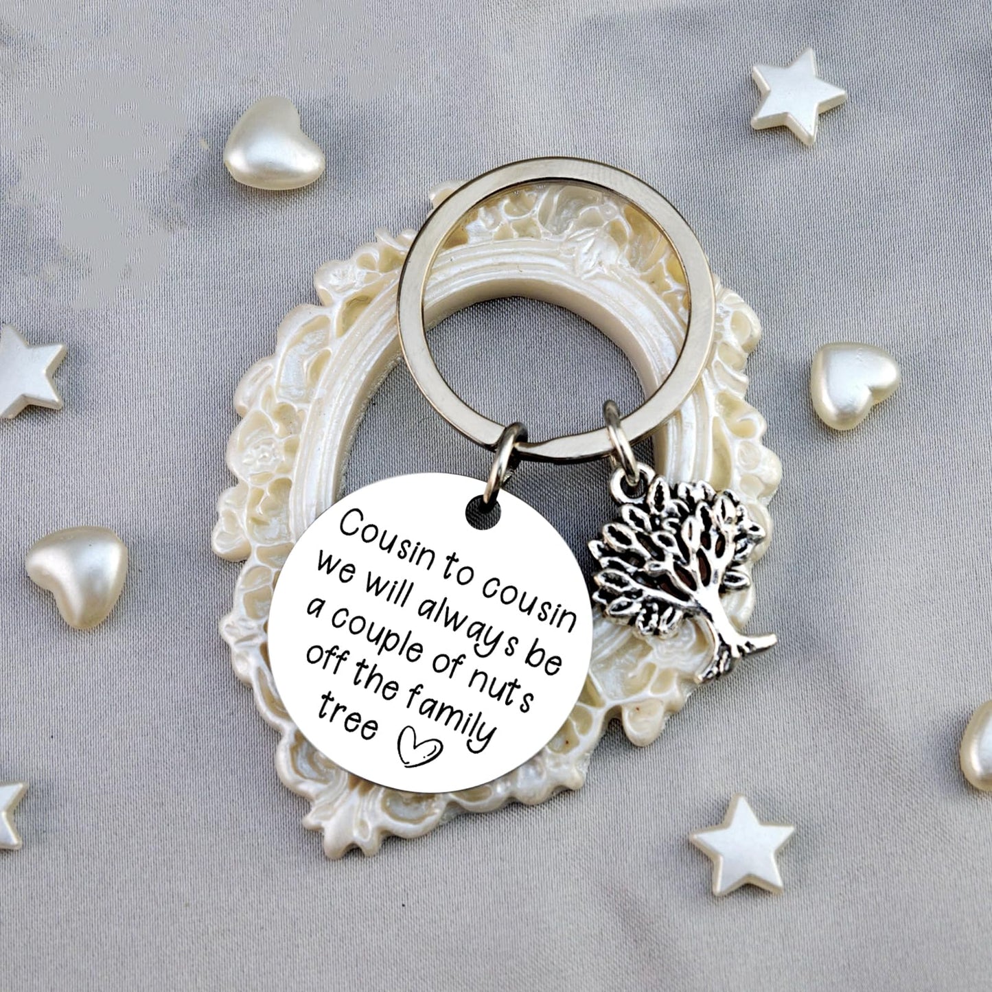 Cousin Gifts for Women Men Best Cousin Keychain Funny Gifts for Cousins Sister Brother Birthday Valentines Day Thanksgiving Christmas Gift for Cousins Sister Gift for Her