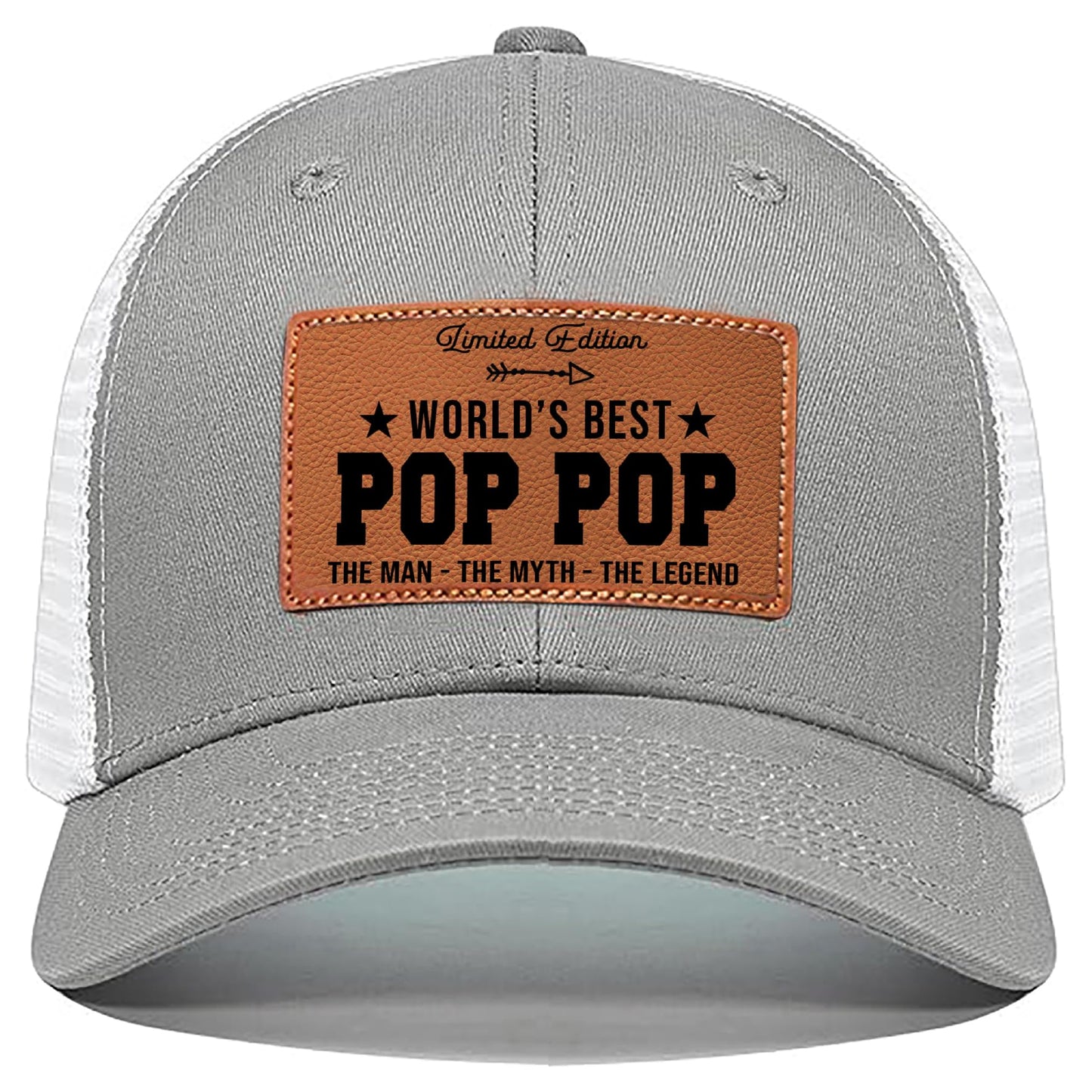 Men's Hat Gifts - Men Cap Gifts for Christmas Father's Day Birthday Trucker Hat Leather Pattern Baseball Cap
