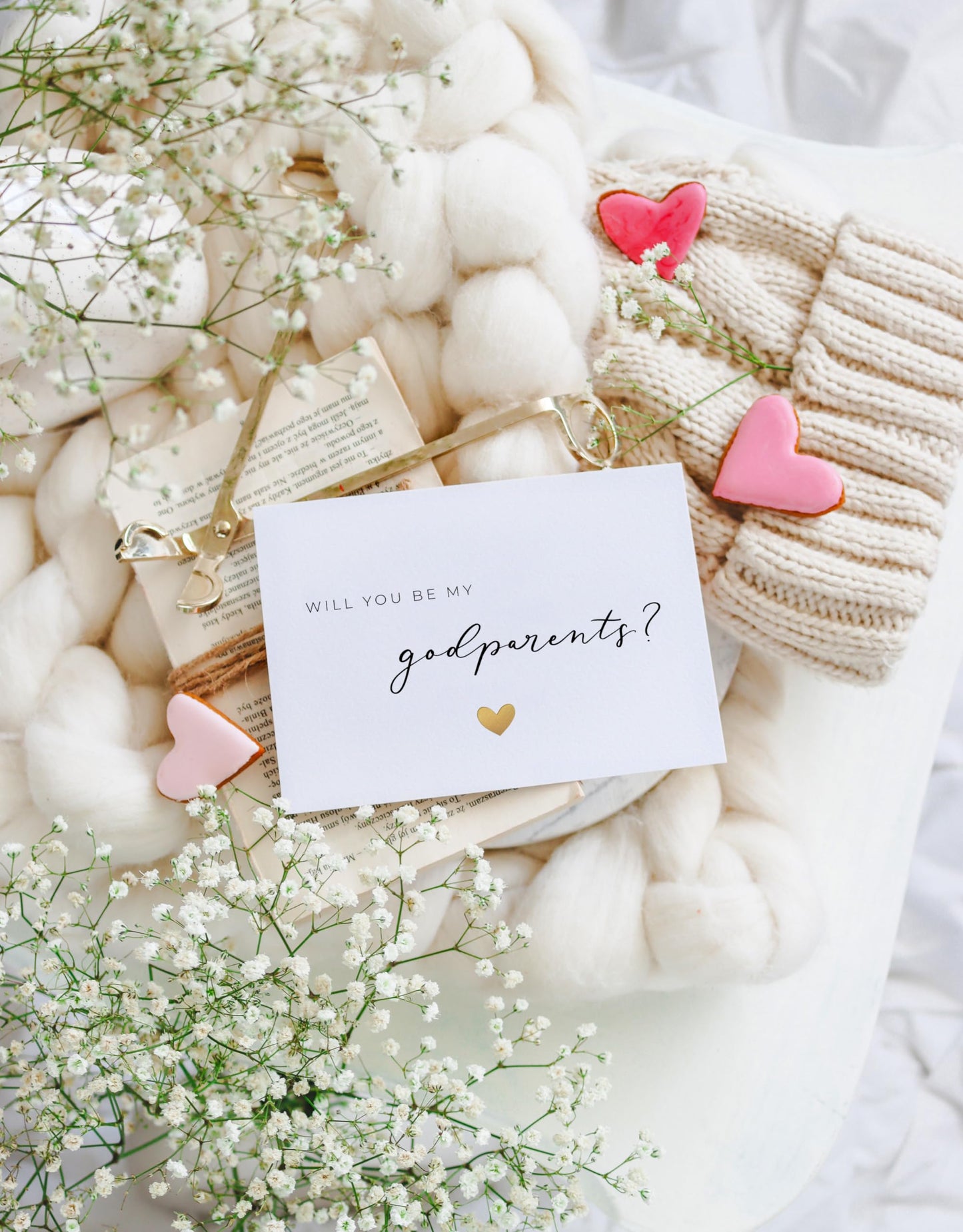 Joli Coon Will you be my godparents card with luxury envelope and wax seal - Godparents proposal gift