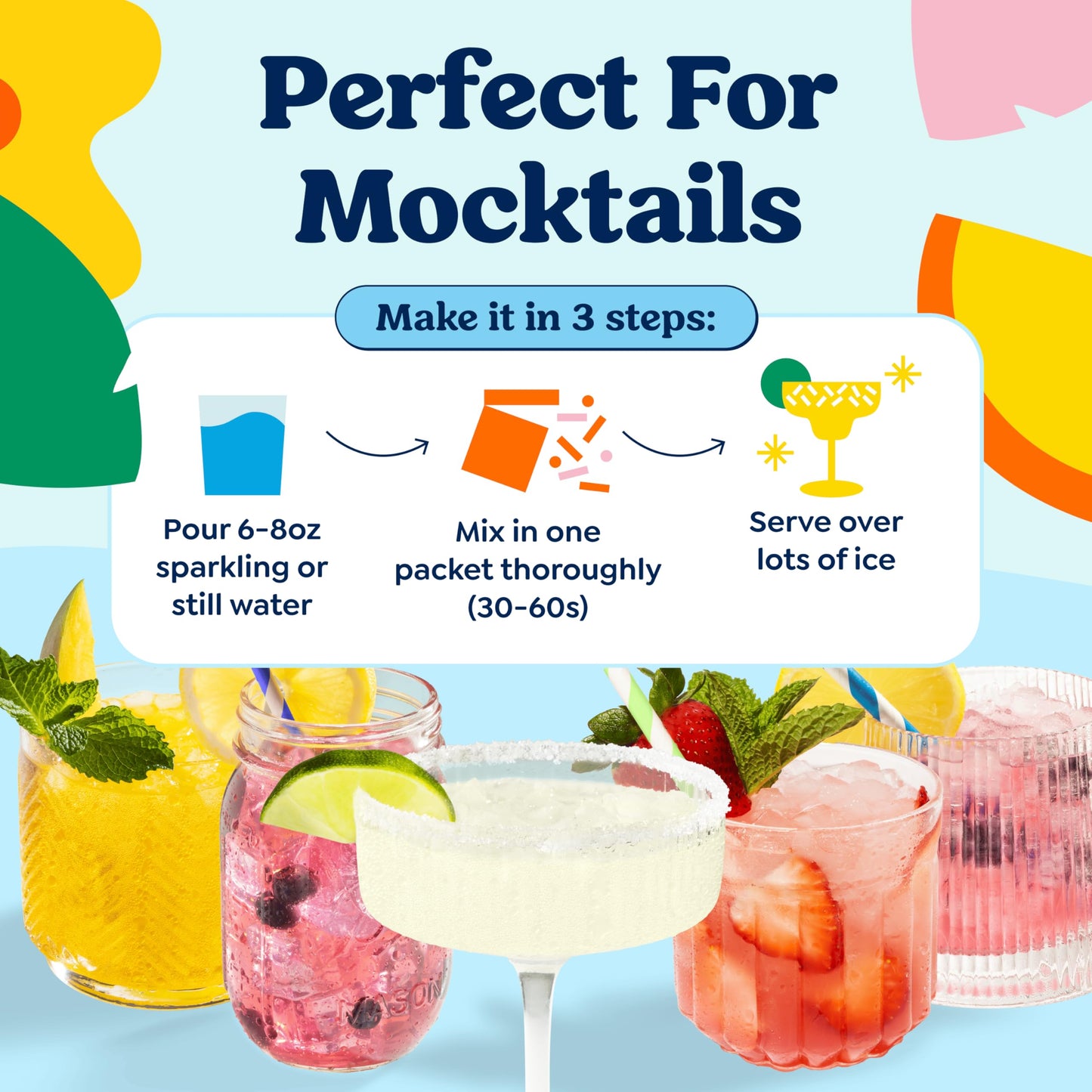 Craftmix Variety Pack Cocktail & Mocktail Drink Mixer, Skinny Mixes - Water Flavoring Packets - Made With Real Fruit - Vegan Low-Carb, Low-Sugar, Non-GMO, Dairy Free, Gluten Free, 12 Pack