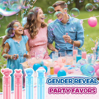 Gender Reveal Decorations, Mini Bubble Wands Party Favors for New Parents, 32 Pack Kids Birthday Supplies, Pregnancy Gifts Box for Expecting Mom, Girl Boy Baby Shower, Pinata Goody Bag Stuffers Filler