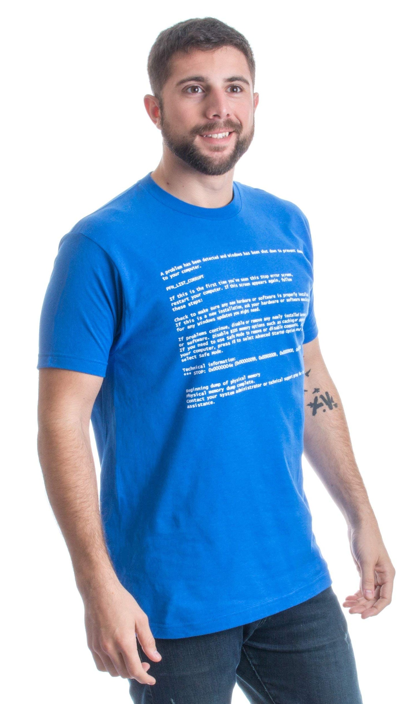 Blue Screen of Death - Geeky Windows Error, Funny Computer Nerd Unisex
