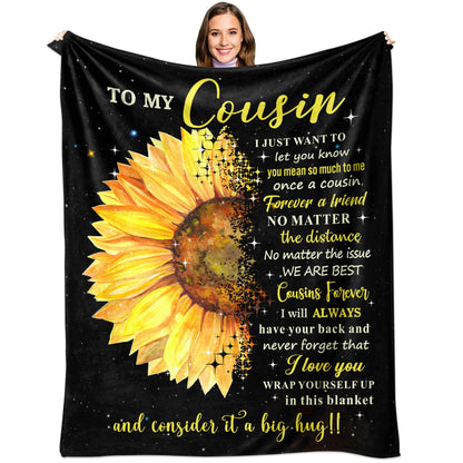 Cousin Gifts for Women - Cousins Gifts - Gifts for Cousins Female - Cousin Birthday Gifts for Women - Best Cousin Gifts - to My Cousin Gifts - Best Cousin Ever Throw Blanket 60x50 Inch