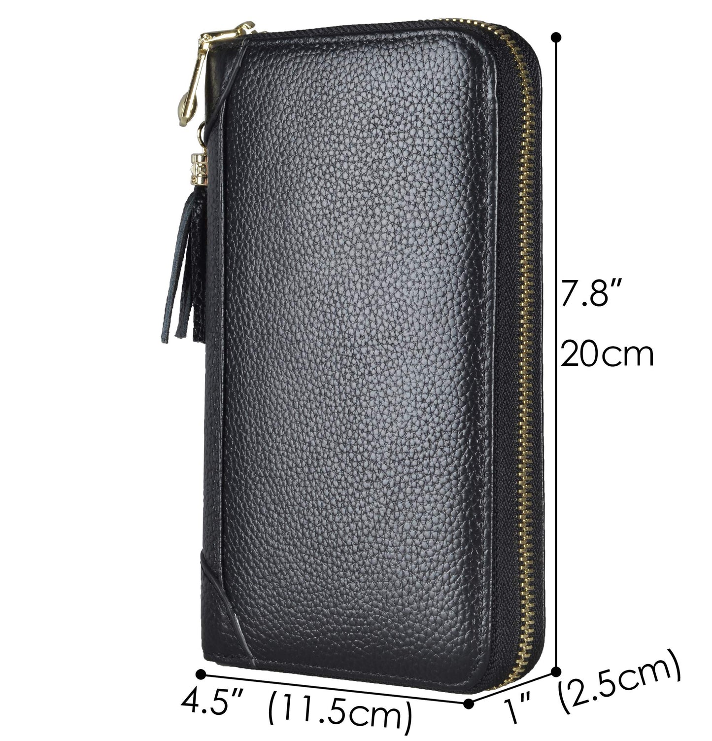 Easyoulife Credit Card Holder Wallet Womens Zipper Leather Case Purse RFID Blocking