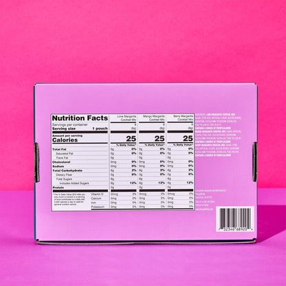 Thoughtfully, The Margarita Bar, Includes Powdered Drink Mix Packets in Mango, Lime, & Berry, Flavored Drink Mixers for Cocktails, Mocktails, Non-Alcoholic Drinks, Margarita Gifts, Palomas, Set of 24