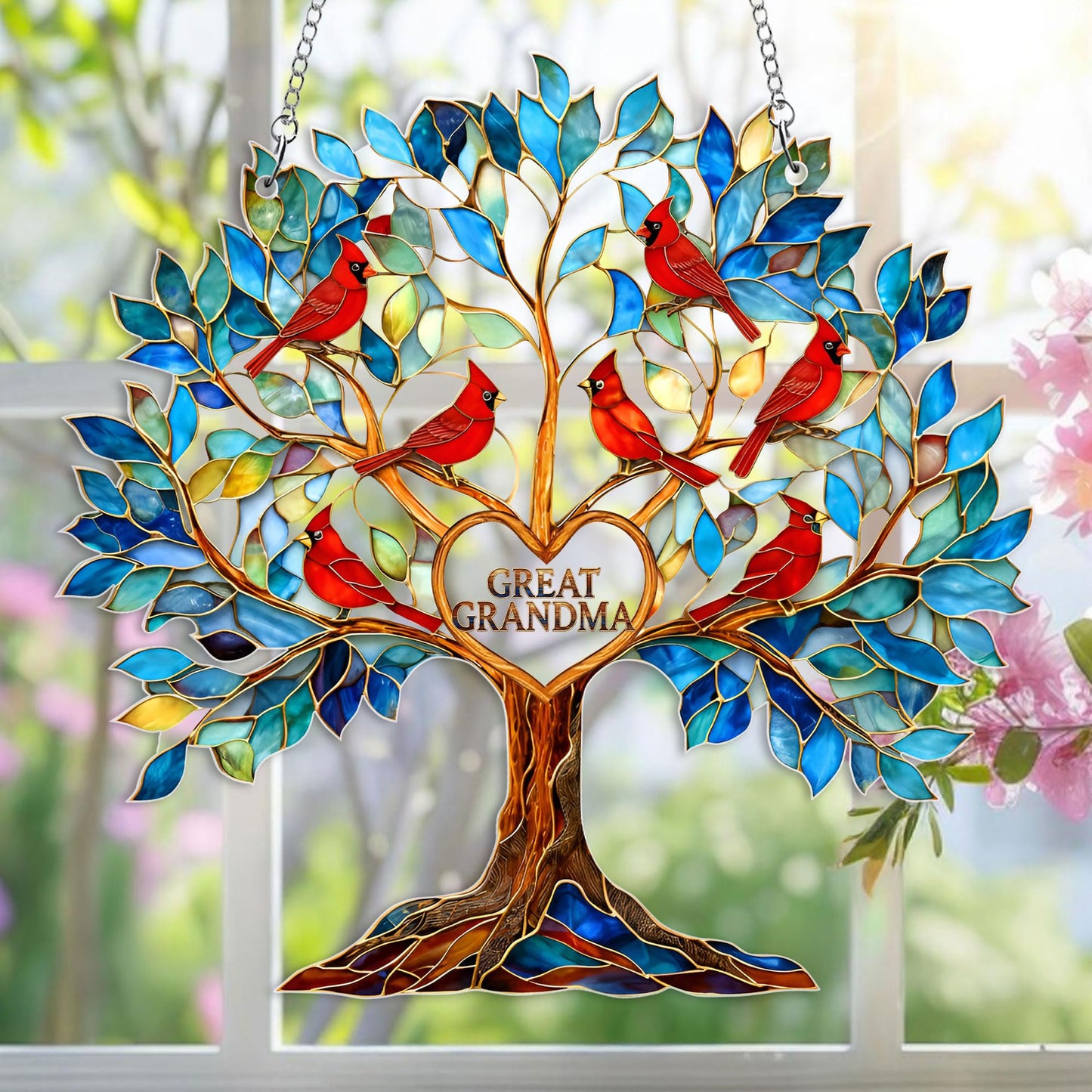 Great Grandma Tree of Life Acrylic Ornament, Gift for Great Grandmother, Tree of Life Acrylic Ornament with Gift Card for Mom and Grandma