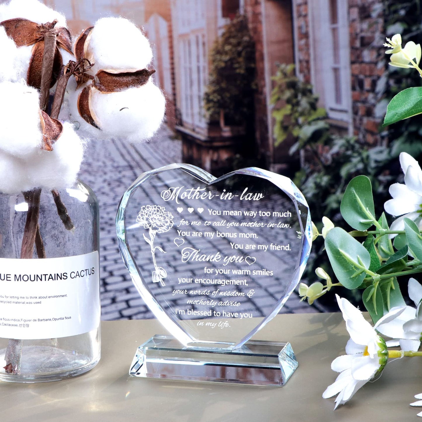 Movdyka Heart-Shaped Keepsake Gifts for Mother in Law - Unique Birthday & Mothers Day