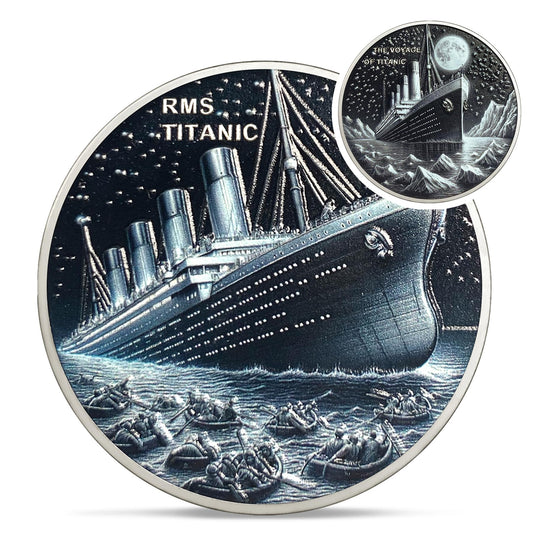 RMS Titanic Challenge Coin - Commemorative Ship Coins - Rare Boat Travel Token - Memory of Victims Chip - Collectable Curio Gifts for Men Women Kids Family