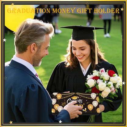Graduation Gifts, Graduation Money Holder with 10 Bill & Card Slots and Envelope, Congratulation Cash Gift Card Holder for College Graduates 2026