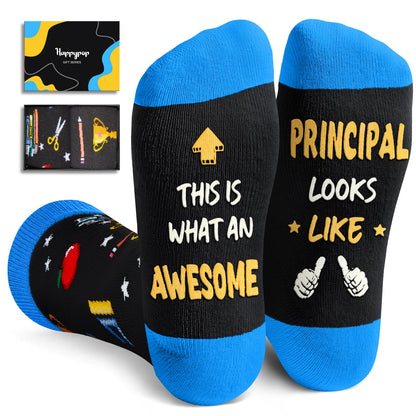 HAPPYPOP Appreciation Gift Ideas - Funny Teacher Principal Boss Coworker Employee Socks